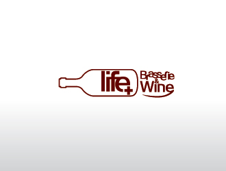 劉琦的life+西餐紅酒廊logo設計