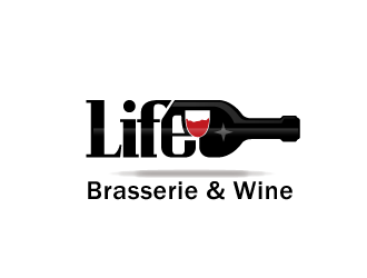 life+西餐紅酒廊logo設計