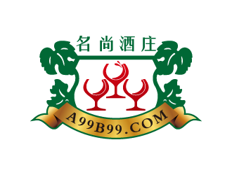 黃安悅的名尚酒莊進(jìn)口紅酒logo設(shè)計