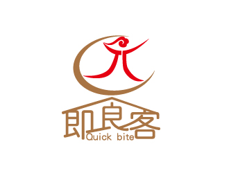 何錦江的Quick bite 即食客logo設計