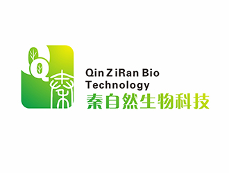 秦自然生物科技 QinＺiRan BioTechnologylogo設(shè)計