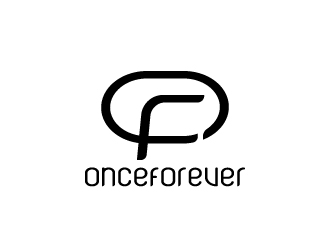 周金進的英文：onceforever  +中文：萬姿艾唯logo設計