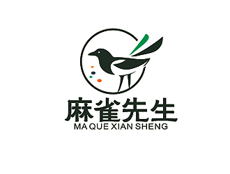 盛銘的麻雀先生logo設計