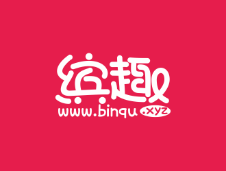 繽趣 binqu.xyz 美圖社交網(wǎng)站 中文字體logo設(shè)計(jì)