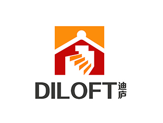 潘樂的迪廬；DILOFT 對稱標(biāo)志logo設(shè)計