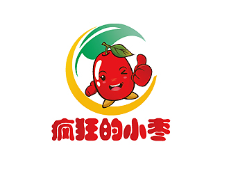 瘋狂的小棗食品卡通設計logo設計