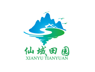 仙域田園山水畫logologo設計