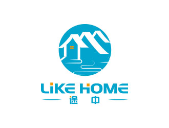 朱紅娟的途中 like home民宿品牌logo設計logo設計