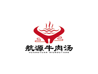 王濤的航源牛肉湯人物卡通標志設計logo設計