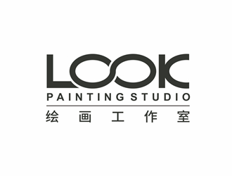 唐國強的look繪畫工作室logo設計