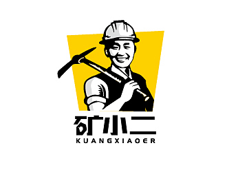 礦小二卡通人物logo設計logo設計