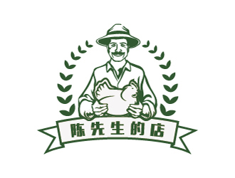 杜莉萍的陳先生的店logo設計