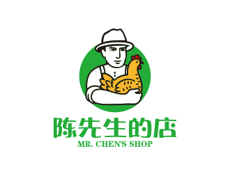 孫金澤的陳先生的店logo設計