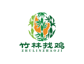 孫金澤的竹林找雞農業標志設計logo設計