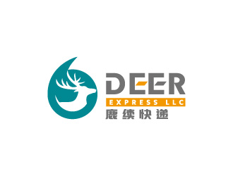 周金進的英文：Deer Express LLC, 中文：鹿續快遞logo設計