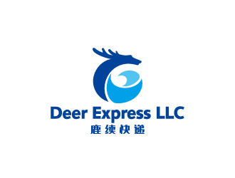 周金進的英文：Deer Express LLC, 中文：鹿續快遞logo設計