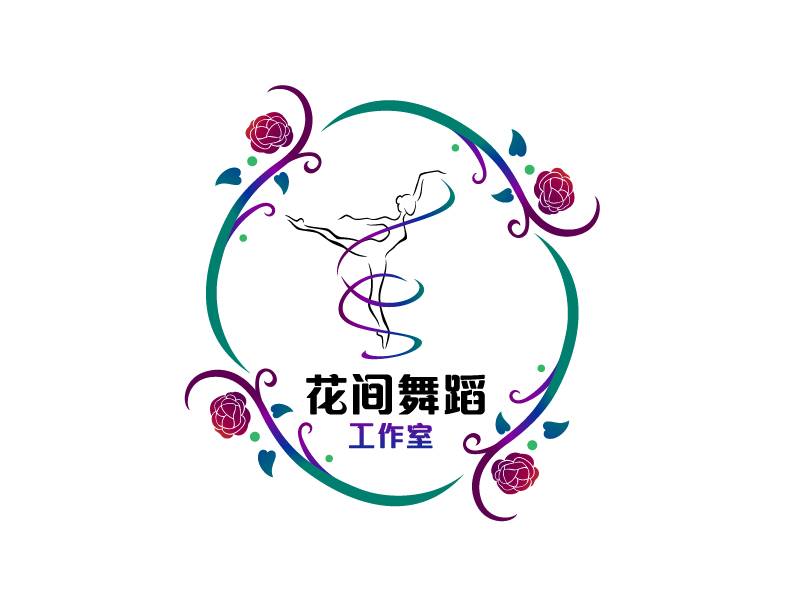 曉熹的花間舞蹈工作室logo設計