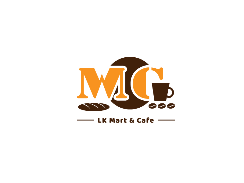 李寧的LK Mart & Cafe 咖啡廳定制LOGO設計logo設計