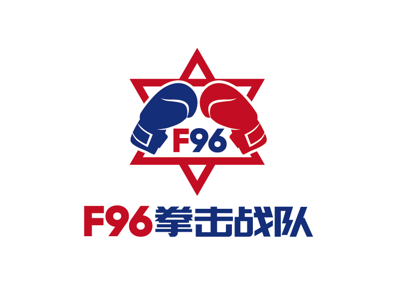 張俊的F96拳擊戰(zhàn)隊 盾牌LOGOlogo設(shè)計