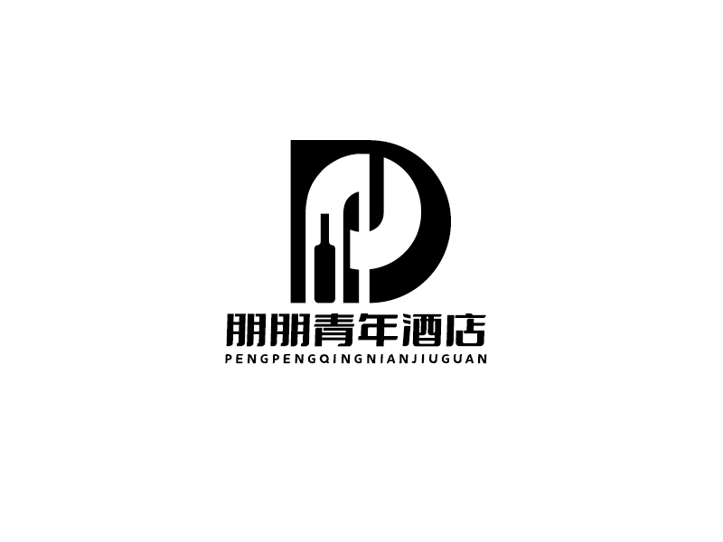 李寧的朋朋青年酒店logo設計